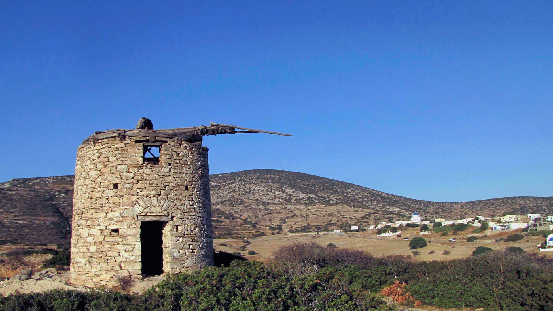 Anemomiloi Iraklia Island Cyclades Greece